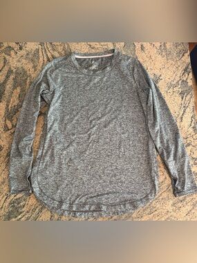 RBX Women's Long Sleeve Activewear Tunic Tee Gray Size M